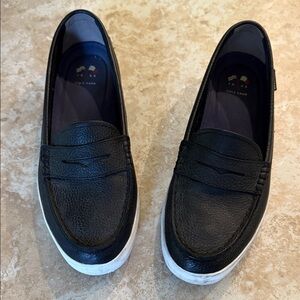Cole Haan Black Leather Slip-On Shoes